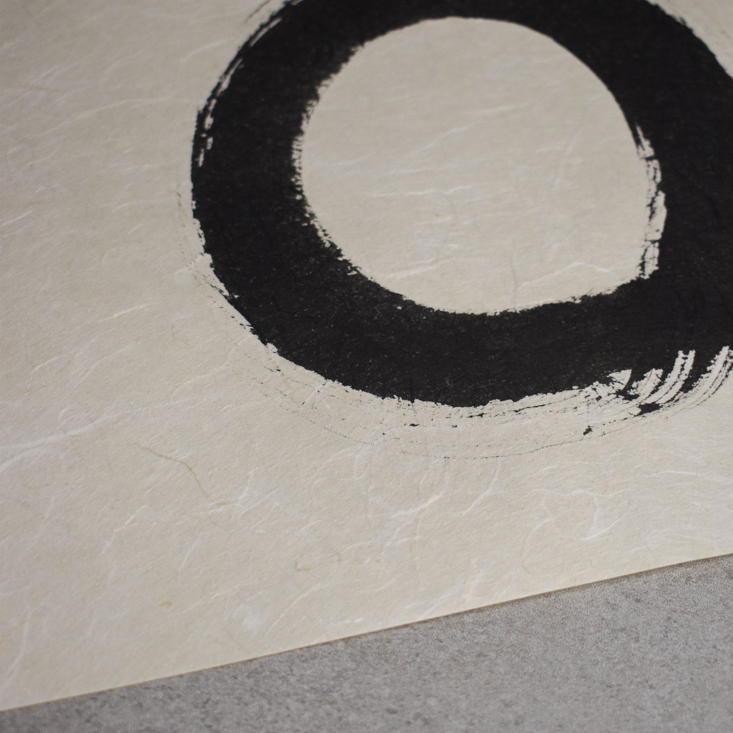 Original Calligraphy Art: Landscape Washi Enso